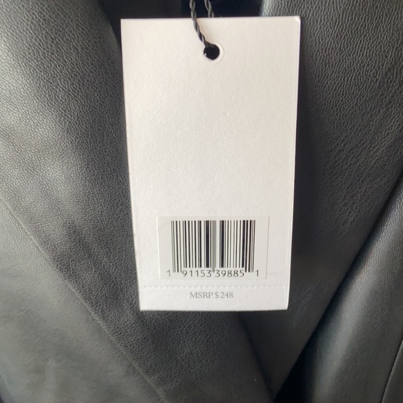 S Jason Wu Faux Leather Vest With Belt Black - Picture 6 of 10